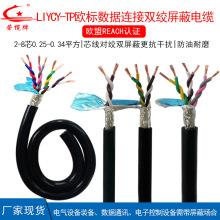 LIYCY-TP欧标双绞屏蔽软电缆线2 4 6 8芯0.25/0.34平方数据连接线