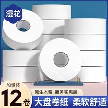 大盘纸整箱12卷*450g卫生纸批发商用卷筒纸原木三层纸巾厂家直销