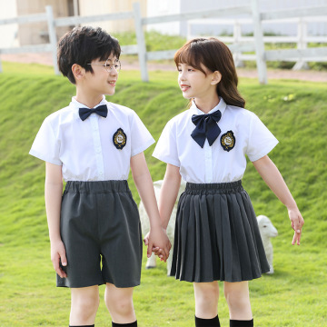 幼儿园园服英伦风小学生校服夏装儿童套装夏季班服六一节演出服装