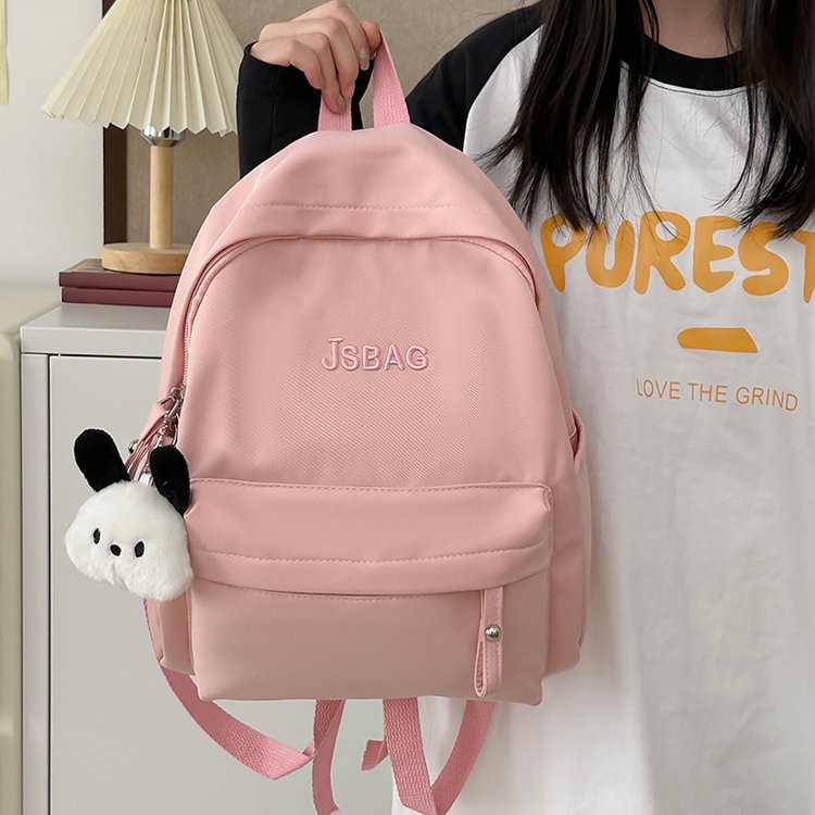 2024年夏季新款糖果色小双肩包纯色简约甜美小背包休闲零食包