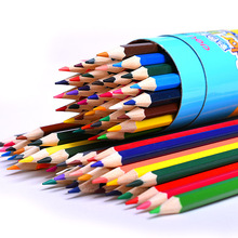 得力 彩色铅笔汪汪桶装彩铅认证中小学生美术铅笔 儿童绘画笔