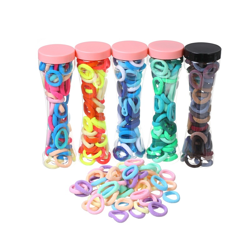 Wholesale Children's Tie-up Hair Small Towel Ring Seamless Hair Rope Head Rope Stall Hair Ring Thin Waist Tube Storage Box Fluorescent