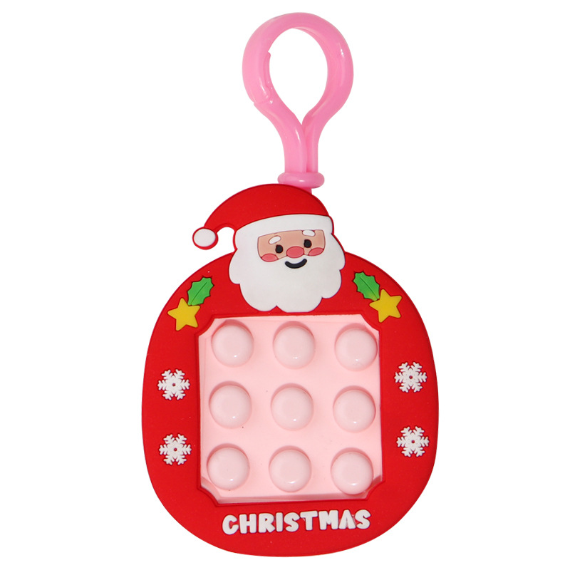 Christmas Series Squeezing Toy Keychain Handbag Pendant Nine Palace Press Creative Maze Game Stress Relief Toys