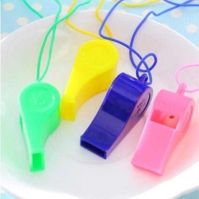 塑料口哨儿童玩具礼品加油吹哨子裁判哨球迷挂绳比赛