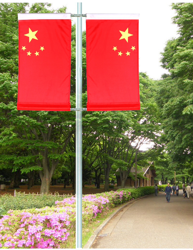 国旗壁挂旗灯杆国旗红旗斜插旗国旗门口挂国旗 装饰工字国旗v型旗