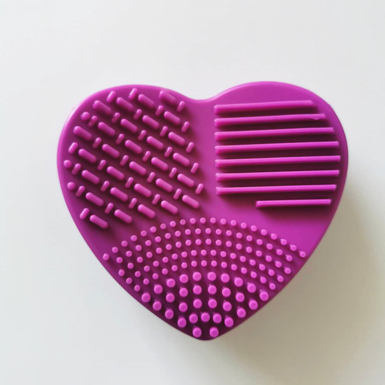 Heart-Shaped Silicone Egg Brush Beauty Makeup Makeup Brush Bag Washing Tool Scourer