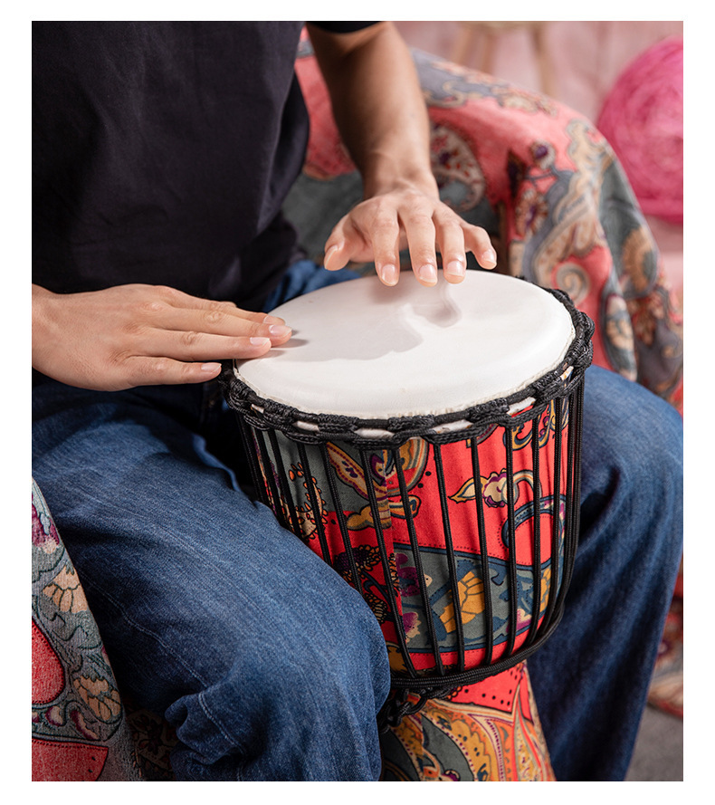 手鼓非洲鼓丽江山羊皮8寸10寸12寸云南儿童初学者幼儿园成人乐器