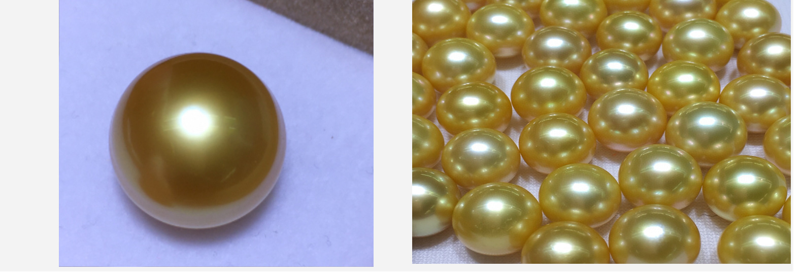 南洋金珍珠 菲律宾金珠 海水珍珠近圆金珠微瑕