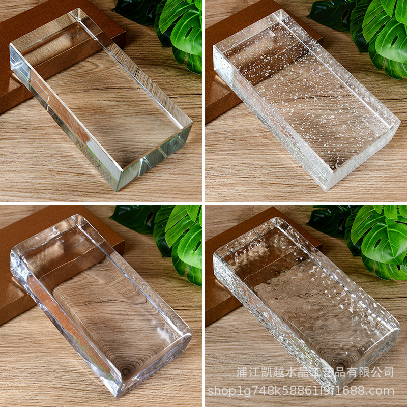 实心冰晶纹玻璃砖透明方形隔断墙超白空心水晶砖块卫生间屏风玄关