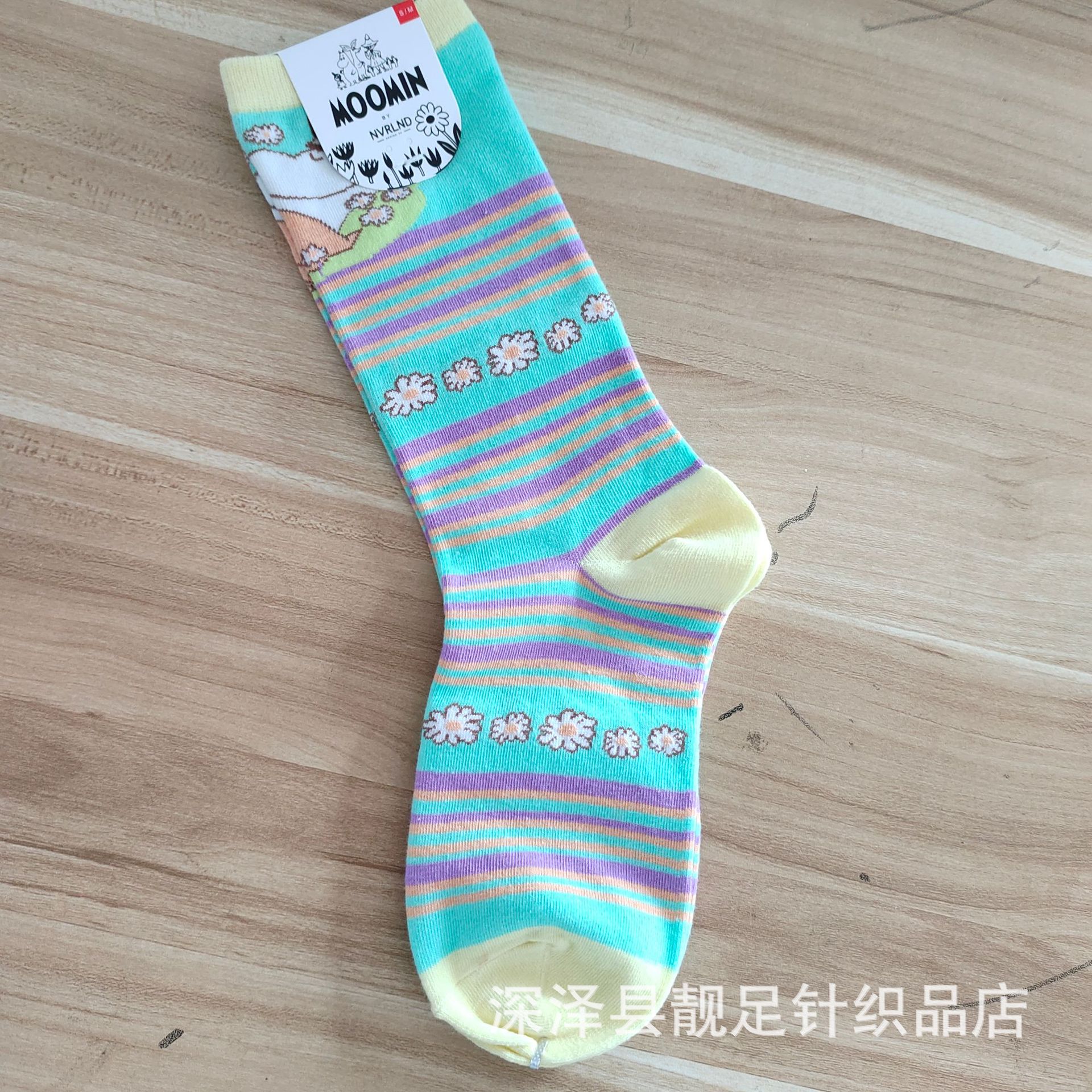 Women's Mid-Calf Socks Cartoon Trendy Socks All-Match and Cute Cotton Socks