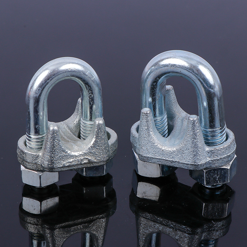 轻型钢丝绳卡头批发 钢丝绳绳卡夹镀锌卡扣 五金索具钢丝绳锁扣