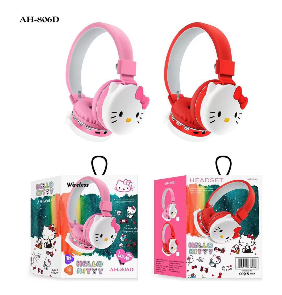 ah-806d new headset cute cartoon  bluetooth earphone cellphone computer music stereo headset