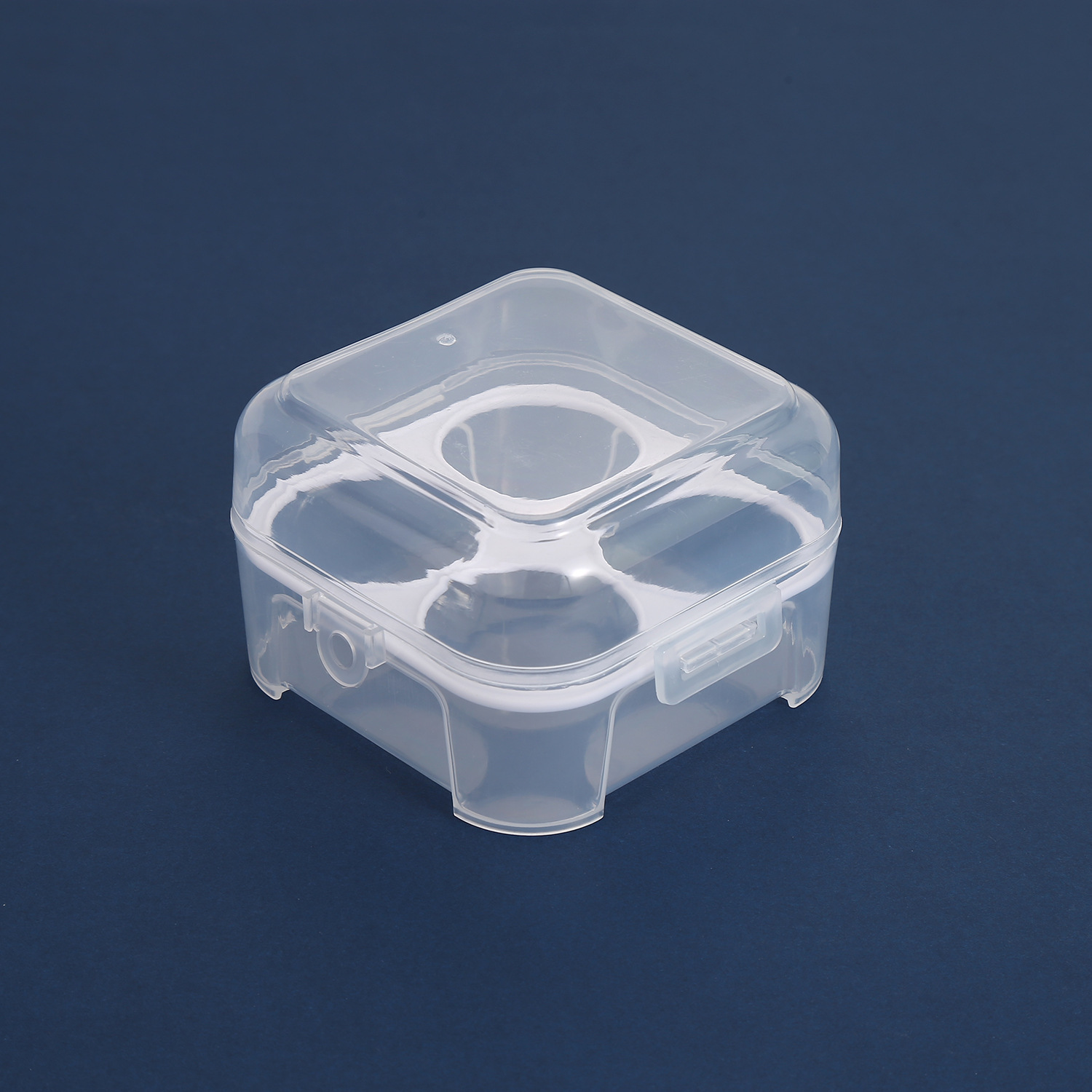 Plastic Box 4 Pack Cosmetic Egg Box Beauty Blender Storage Box Four Grid Powder Puff Packing Box Powder Puff Egg Storage Box