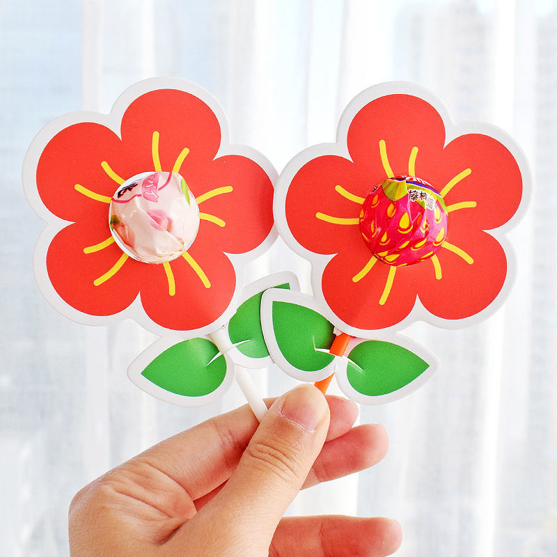 六一儿童节棒棒糖卡纸装饰六一小礼物幼儿园奖励小朋友学生贺卡