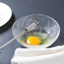 不锈钢半自动打蛋器鸡蛋搅拌器手动按压旋转打蛋器厨房烘焙小工具