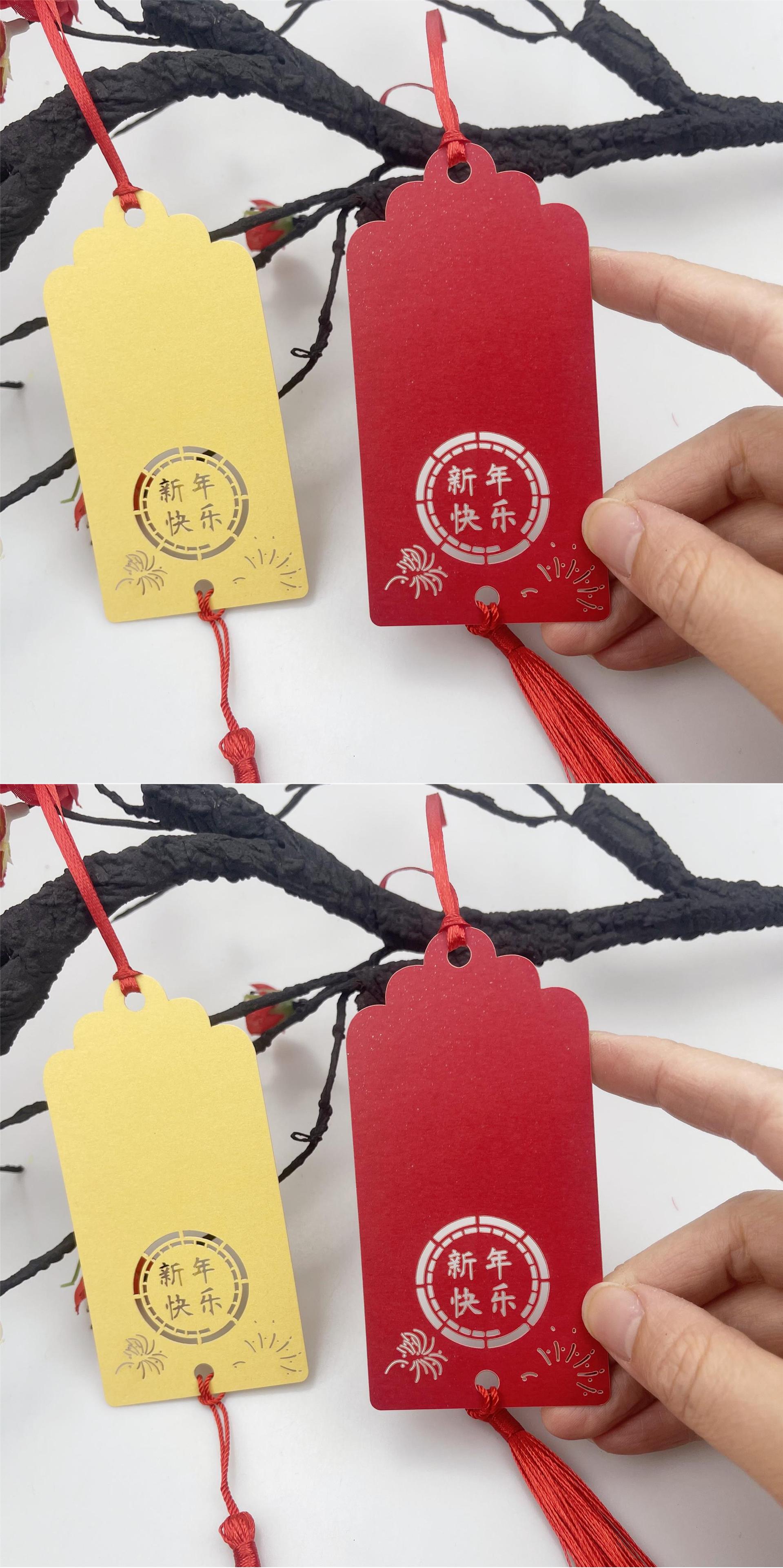 心愿卡悬挂新年许愿牌挂树祈福牌挂件节日活动装饰品挂卡挂饰