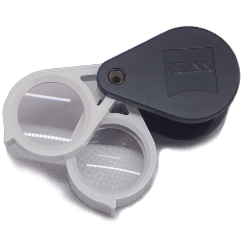 德国进口zeiss蔡司d36双镜头珠宝钻石文玩鉴定放大镜3x6x9x高倍