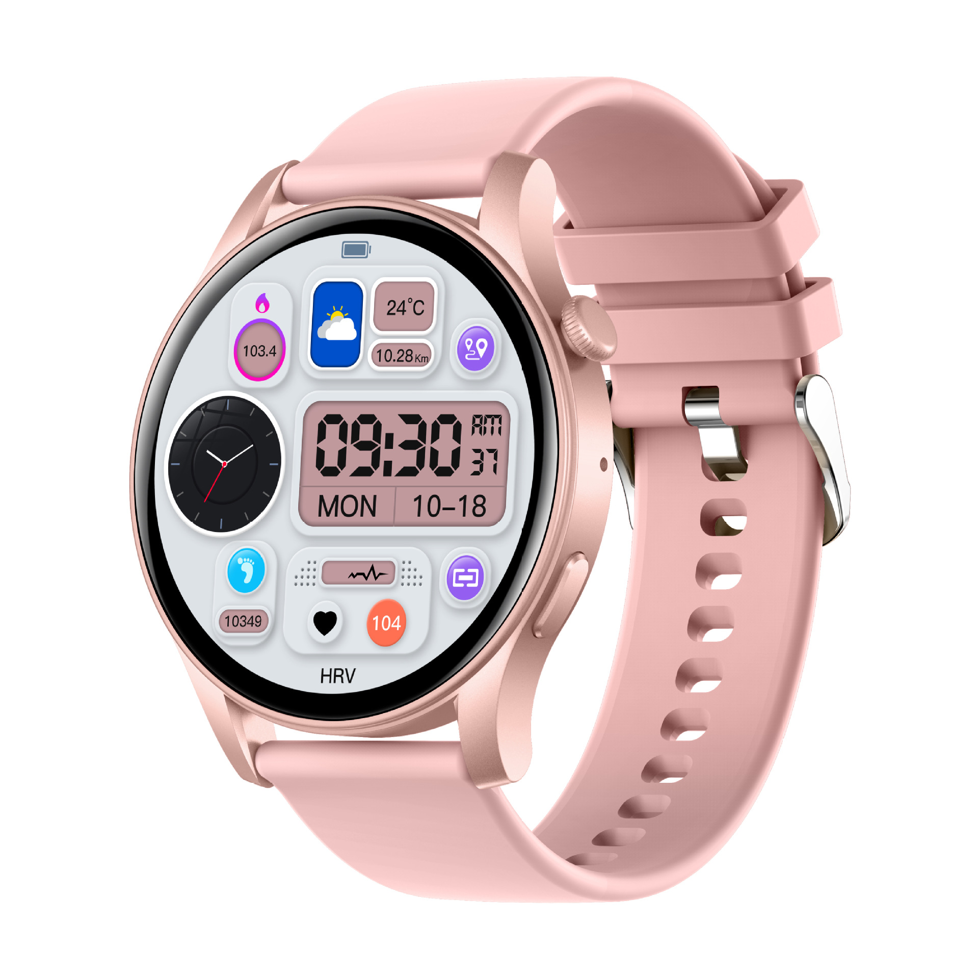 跨境amoled屏kc88智能手表ai语音蓝牙通话心率血氧睡眠监测手环