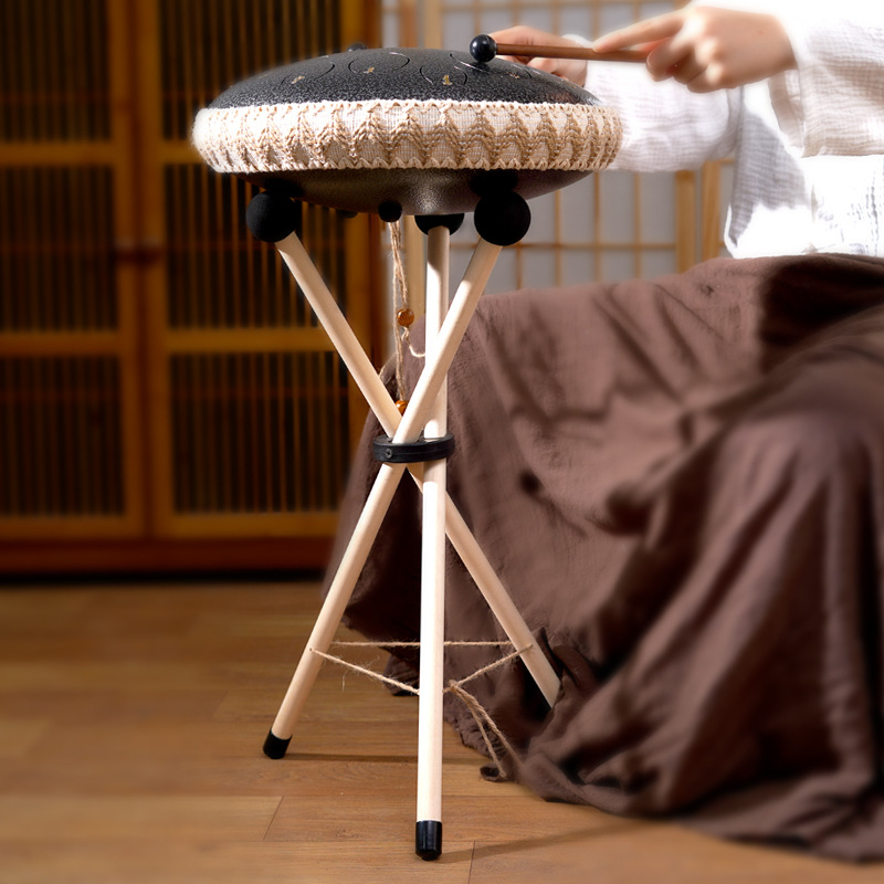 空灵鼓实木架手碟便携式鼓架折叠鼓架手鼓架实木榉木专业演奏支架