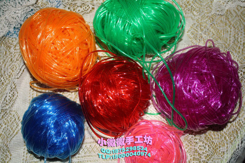 3毫米手工塑料管彩色空心塑料编织胶绳diy玻璃塑料软管编鱼虾5米