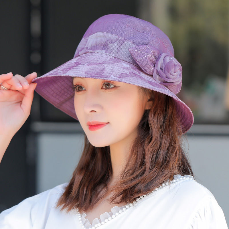 夏天老太太遮阳帽子中老年人女奶奶老人60岁妈妈薄款防晒太阳帽子