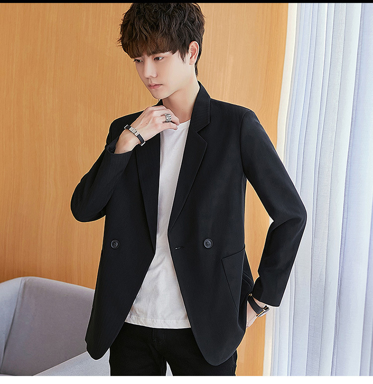 2021新款休闲西装外套男修身便装商务正装小西服