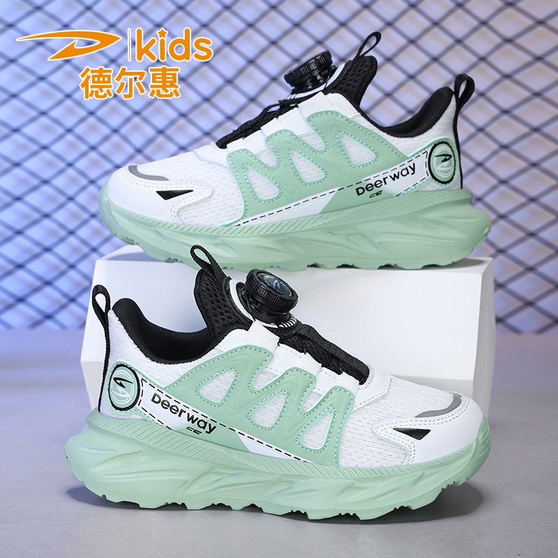 德尔惠童鞋透气网面男童女童春夏新款防滑柔软高弹儿童运动鞋外贸