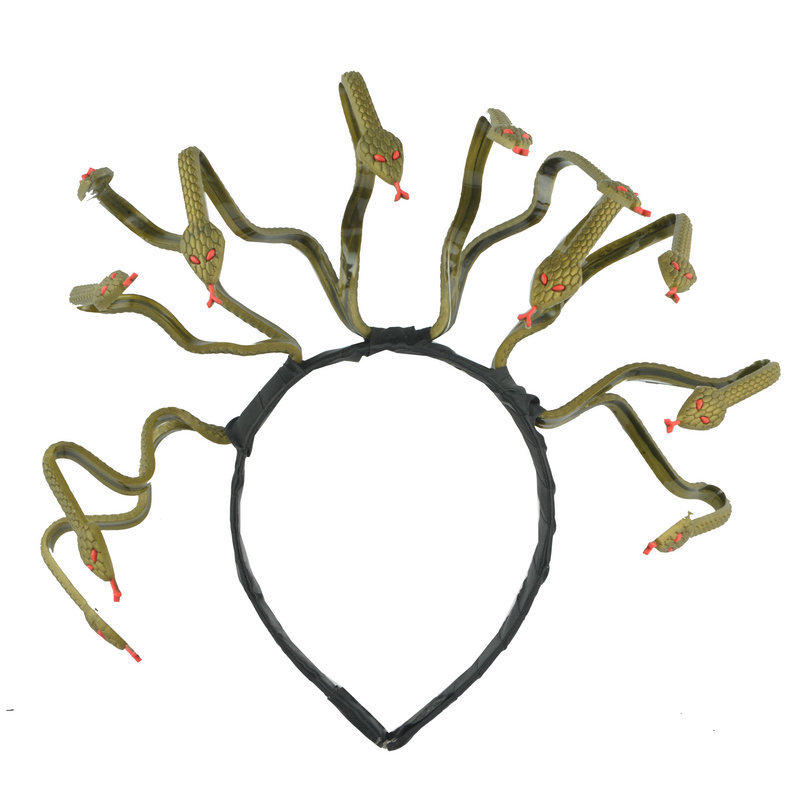 印第安埃及法老恐怖蛇头饰蛇发饰头箍万圣节舞会派对化妆服饰道具