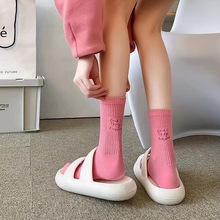 袜子女四季袜中筒袜潮流百搭外穿日系网红学院风运动堆堆袜