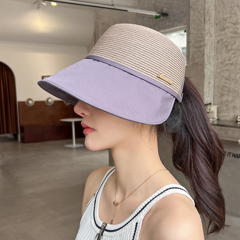 Summer Sun Hat Women's Sun-Proof and Breathable All-Match Fashion Sun Hat Beach Trip Uv Protection Bucket Hat