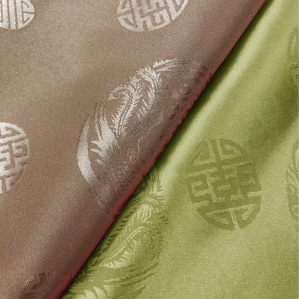 现货中式国风提花服装布料上衣织锦缎面料旗袍连衣裙马甲外套面料