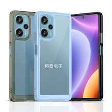 适用小米Xiaomi Civi 3彩色边框亚克力防摔手机壳全包透明保护套