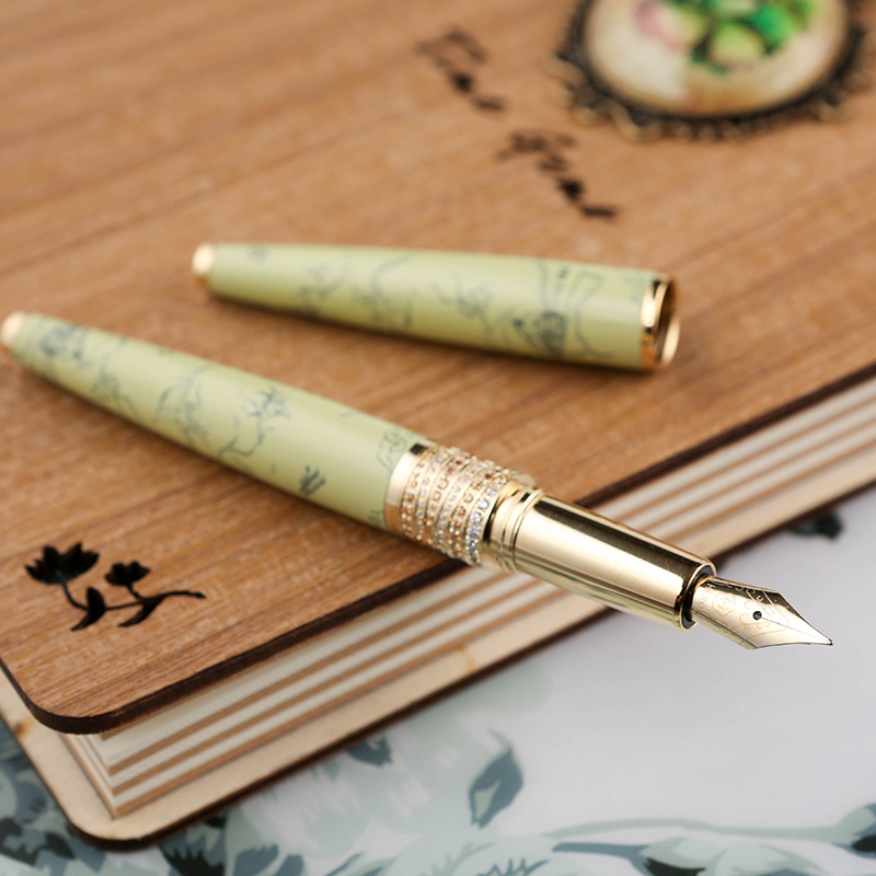 英雄hs208钢笔水晶礼盒送礼物成人女士女生女孩学生用情人节