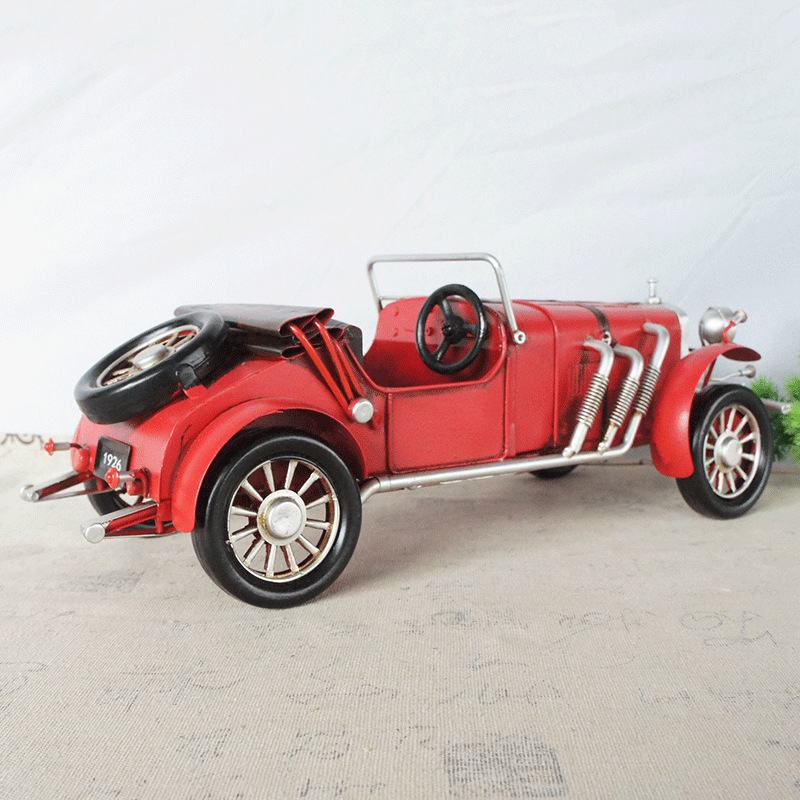 1926 Metal Hand-Made Open Red Classic Classic Car Model Decoration Exported to Europe and America 379 Classic Car