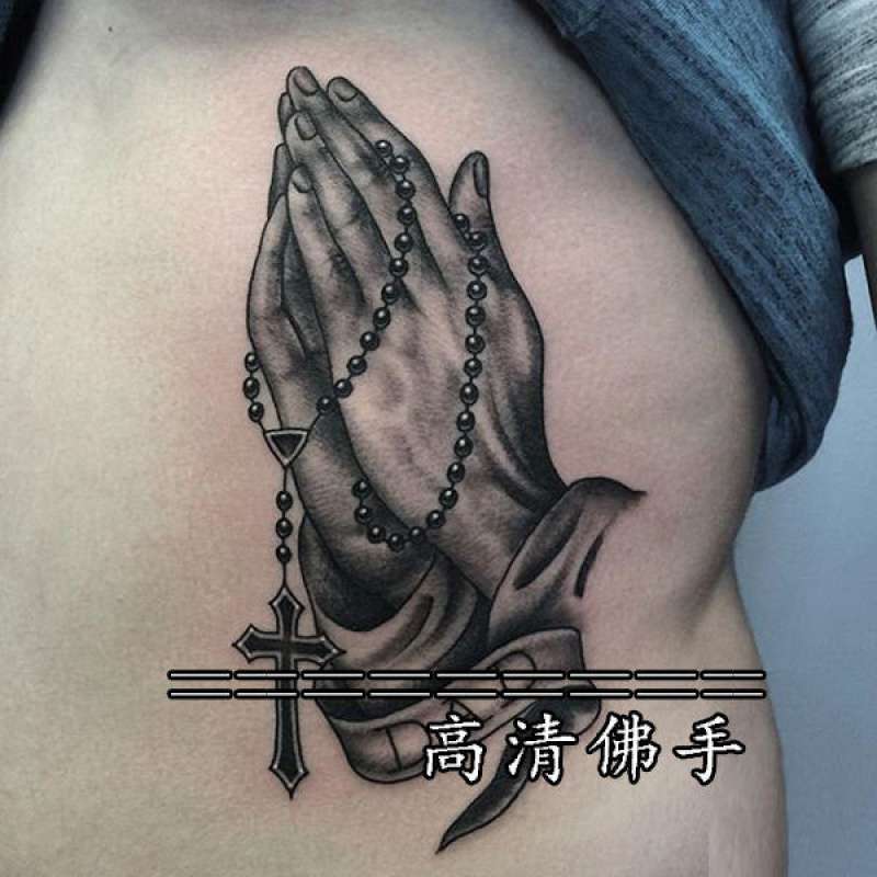 纹身贴防水男女持久花臂 佛手手臂胳膊仿真小臂大臂刺青贴纸佛纹