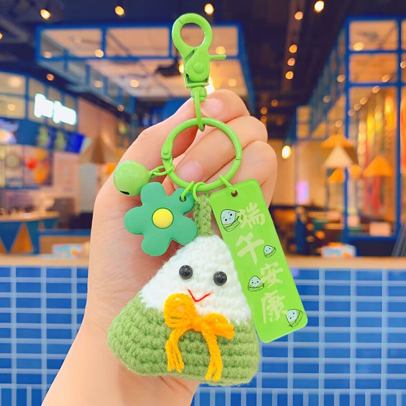 New Dragon Boat Festival Zongzi Keychain Cute Pendant Dragon Boat Festival Ankang Automobile Hanging Ornament Key Chain Small Gift Wholesale