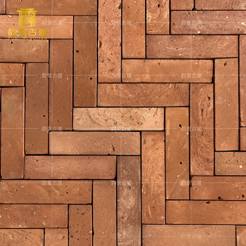 仿古红砖铺地 红色粘土地砖 手工砖庭院红砖 中式复古红地砖墙砖