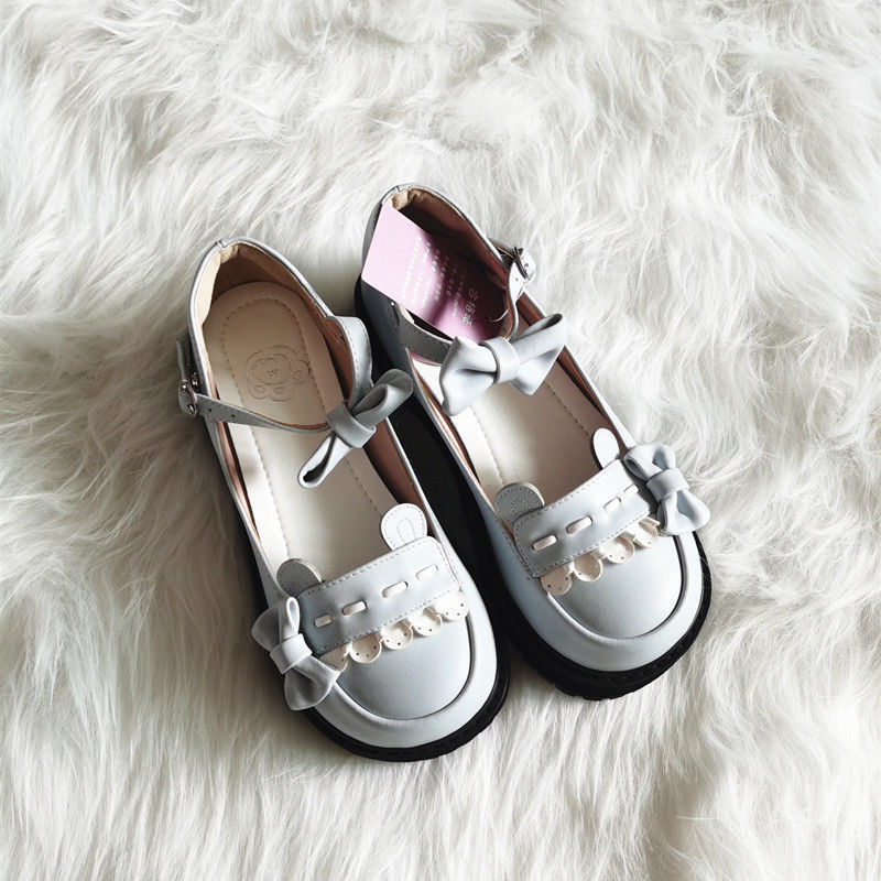 波波熊日系原创平底娃娃鞋圆头可爱少女学生单鞋