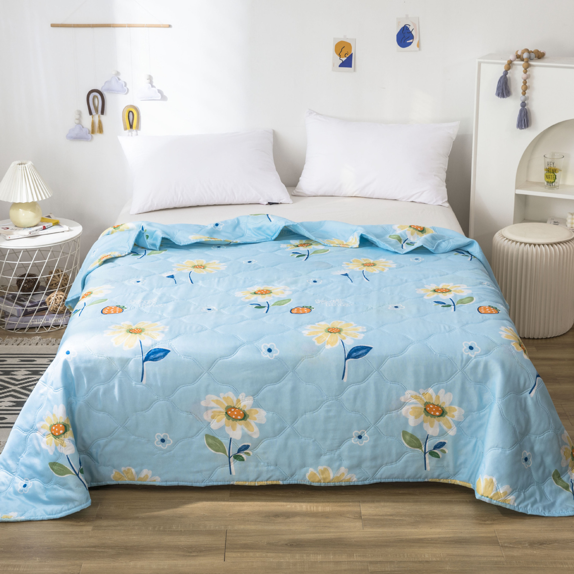 厂家批发礼品被子 夏凉被 空调被 促销活动礼盒装夏被可定logo