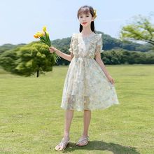 女童连衣裙儿童裙子长裙夏装雪纺碎花2024新款女大童女孩洋气韩版