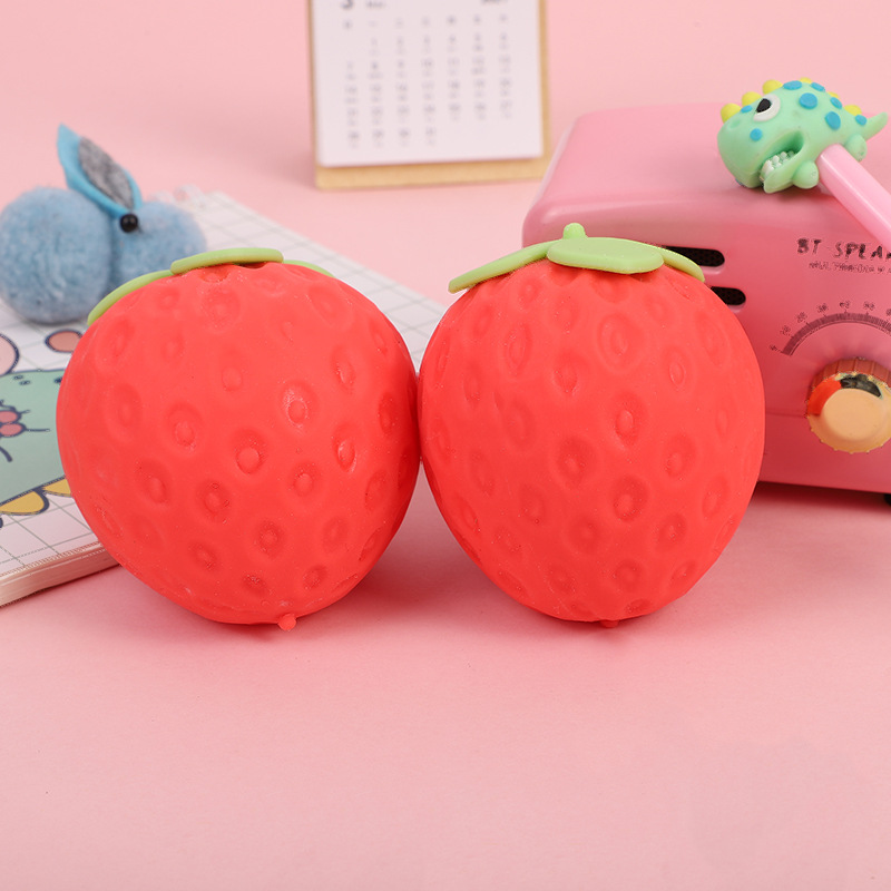 Vent Ball Emulational Fruit Pinch Cute Tofu Strawberry Vent Ball Slow Rebound Vent Children's Toys Wholesale