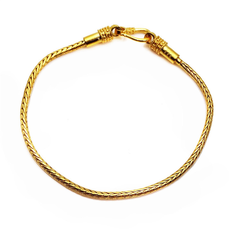 抢2mm粗沙金蛇骨链手链金钢结纹链穿刺搭滴油沙金配件手链手镯