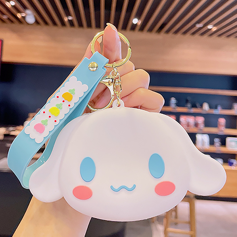 Sanrio Cartoon Silicone Coin Purse Student Schoolbag Pendant Children Mini Bag Small Pendant Keychain Wholesale