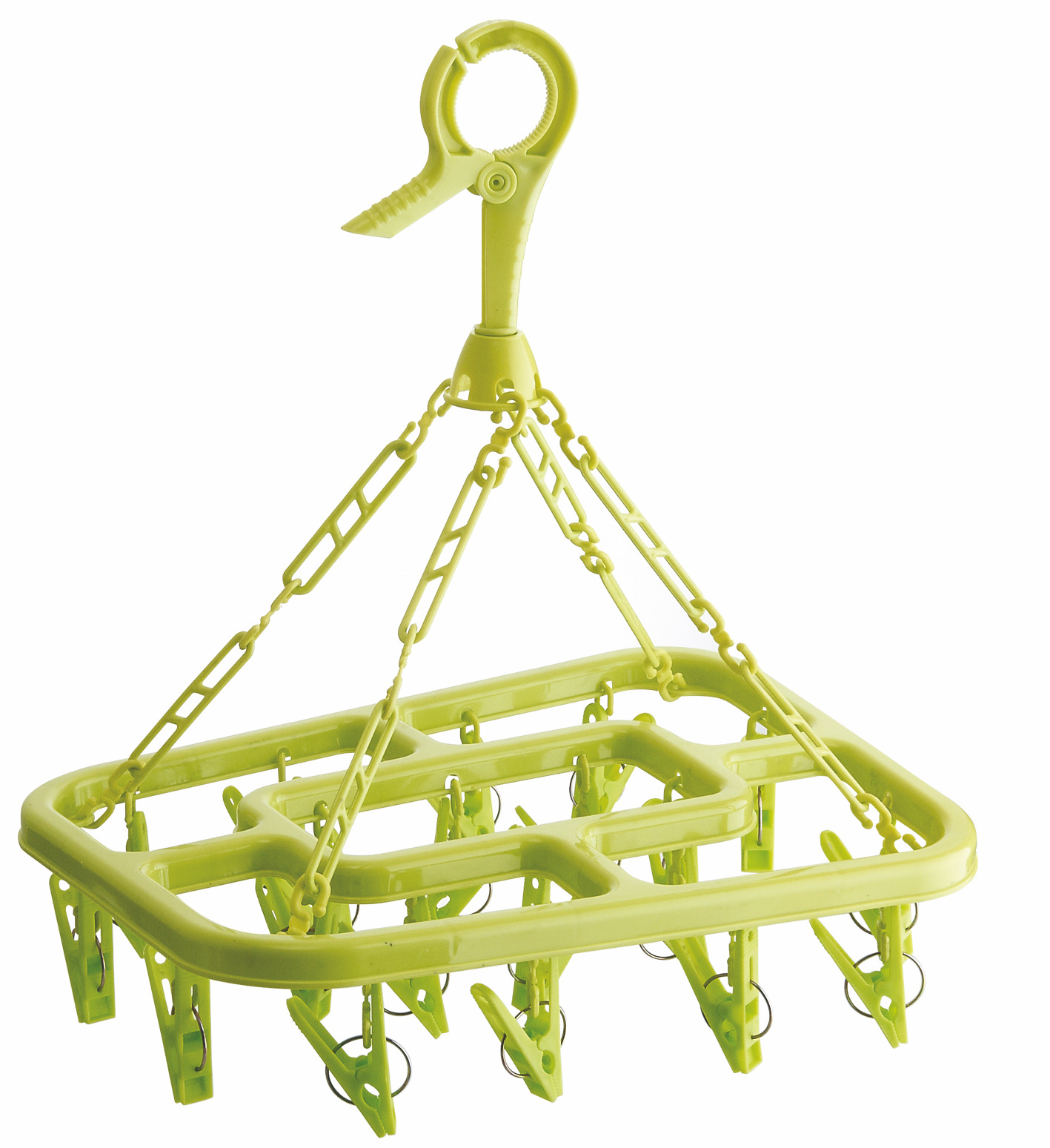 20夹多功能塑料方形晾衣架 多头防风袜子夹晒衣架-阿里巴巴