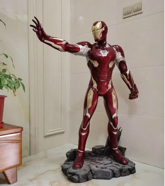 钢铁侠mk50攻击款玻璃钢材质110cm家居儿童玩具店摆件装饰品-阿里巴巴