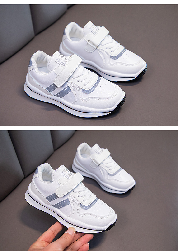 儿童白色运动鞋校鞋男童白波鞋女童鞋休闲板鞋球鞋跑步小学生白鞋