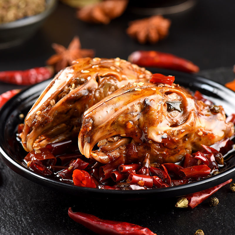 2只包邮麻辣香辣兔头冷吃兔头五香四川风味特产网红小吃零食-阿里巴巴