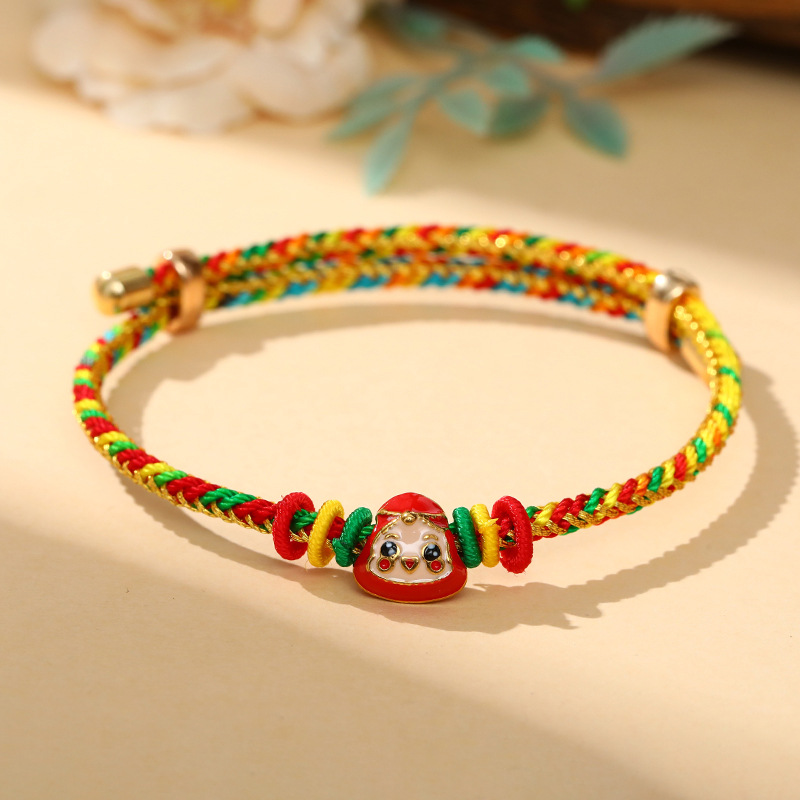 Dragon Boat Festival Colorful Rope Handmade Braided Rope Children's Small Zongzi Blessing Carrying Strap Five-Color Line Bracelet Wholesale