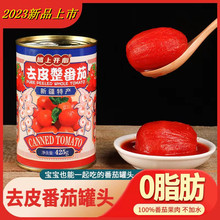 新疆番茄丁番茄酱新鲜去皮整番茄罐头自然熟425g罐域上开心