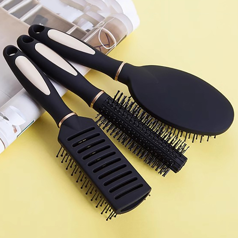 Wholesale Anti-Static Airbag Massage Comb Ms. Long Hair Inner Buckle Plastic Cylindrical Roller Comb Ribs Comb